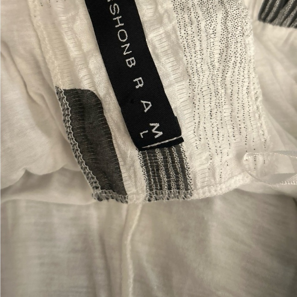 Gershon Bram Vienna matching pants set in a black and white brushstroke print L - Picture 6 of 6